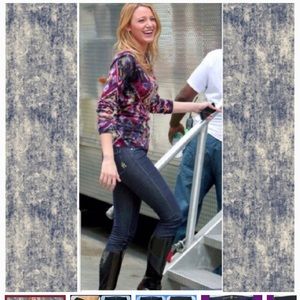 RICH & SKINNY black Super Skinny w/ankle Zips Jeans